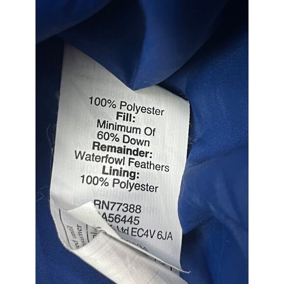 J Crew down filled full zip jacket Womens size Small gold zippers Blue Quilted - Picture 4 of 7